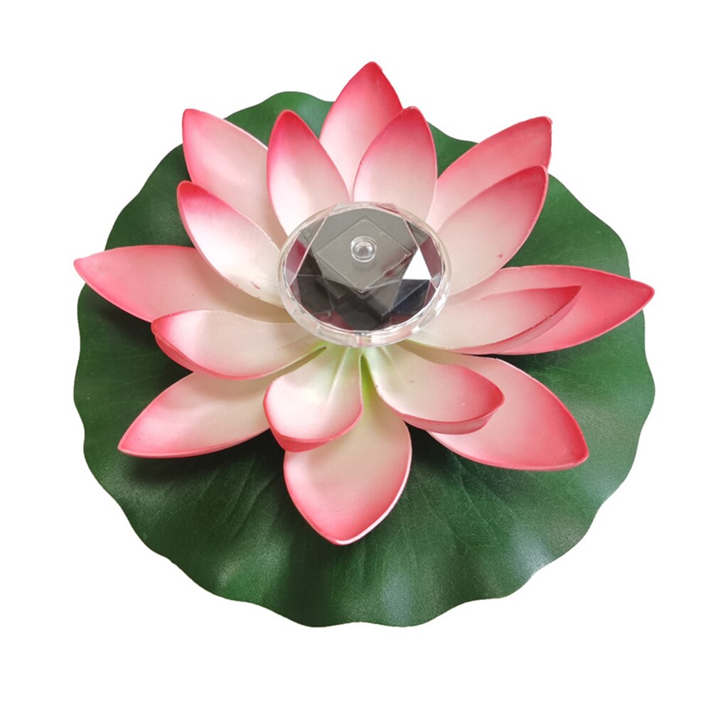 Solar Led Bloem Licht Lotusblad Drijvende Fontein Vijver Sfeer Verlichting Decoratie Tuin Outdoor Pool Night Light: A