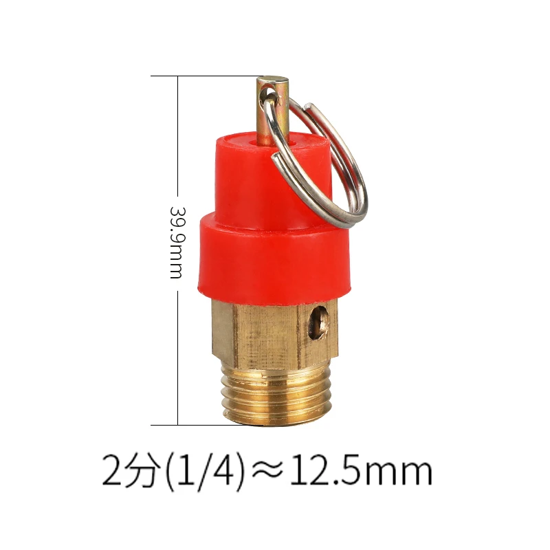 1/8" 1/4'' 3/8" 1/2" BSP 8kg Luftkompressor Sicherheitsventil Druckentlastungsregler für Druckleitungen/-schiffe: Rot