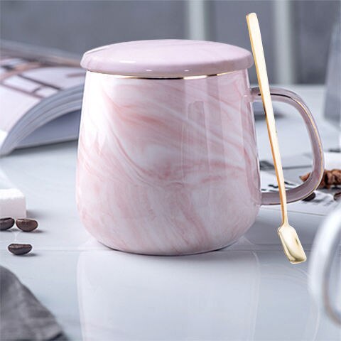 European Phnom Penh Milk Coffee Mugs Marble Pattern Breakfast Water Mug Office Home Drinkware Tea Cup Lover's: F
