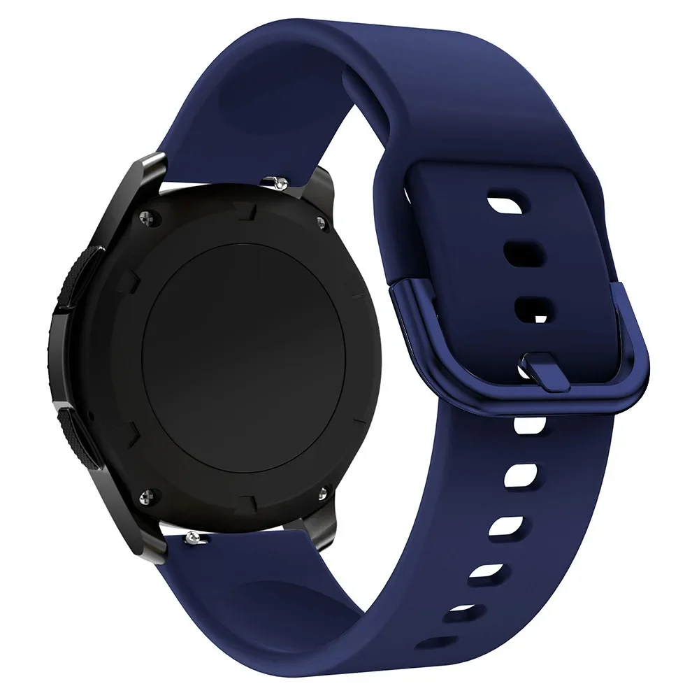 Correa de 20mm/22mm para Amazfit GTS/2/2e/3/4 GTS2 Mini/GTR 4/3/Pro/47mm/GTR2/2e/stratos 2/3 pulsera de silicona Amazfit bip correa de reloj: S / Luz Azul