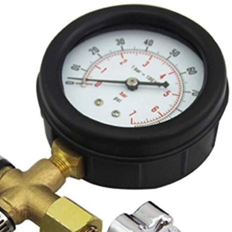 0-100PSI Fuel Injection Pressure Tester Quick Connected Pressure Gauge