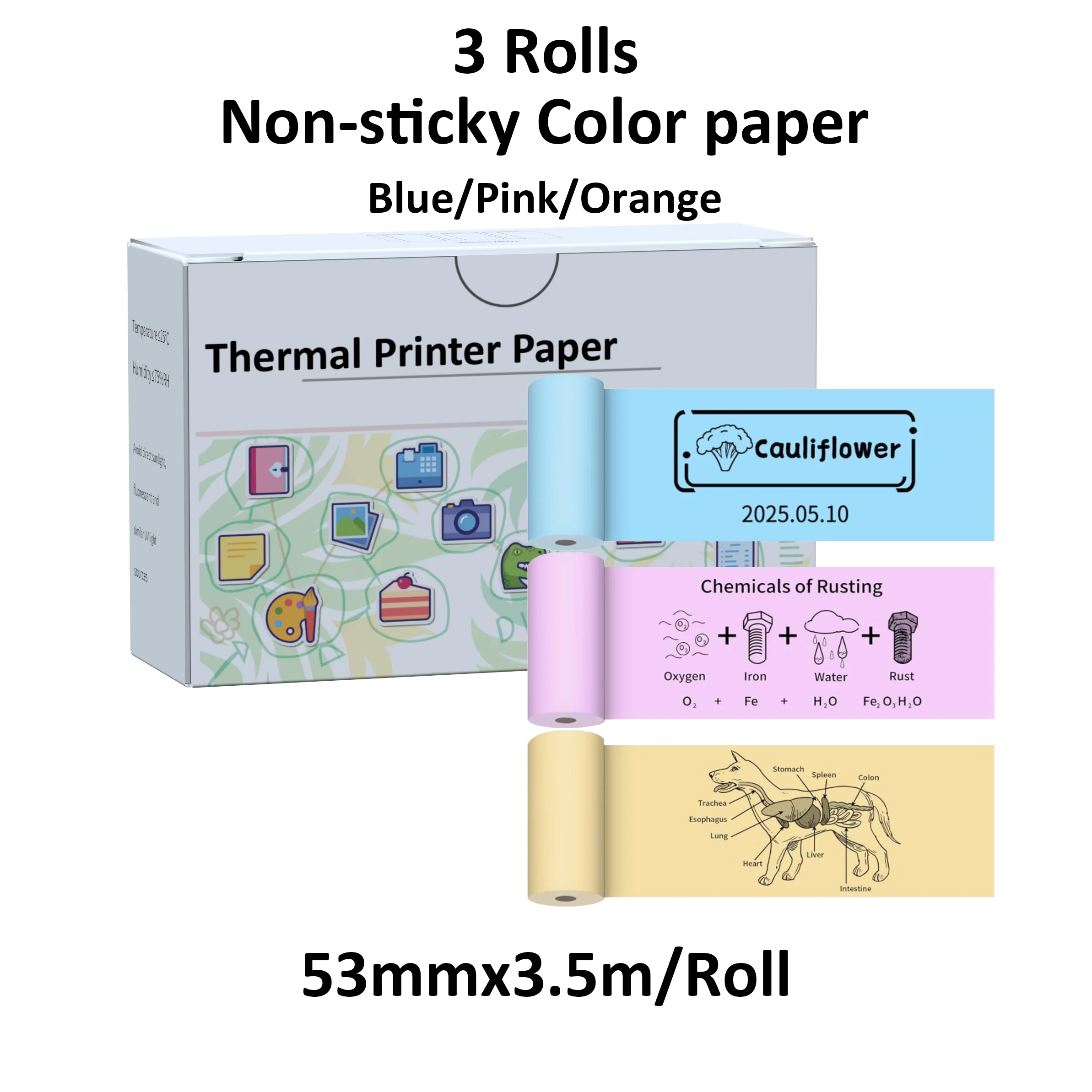 Thermal printer Paper Adhesive Photo Paper For Phomemo/Memoking M02/T02 Use Barcode Labels Address Labels Logo Labels: Gold