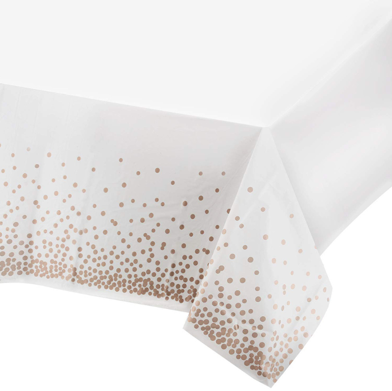 Wegwerp Gold Dot Gilded Tafelkleed Rose Goud Plastic Tafelkleed Kids Verjaardagsfeestje Decoratie Bruiloft Baby Shower: ROSE GOLD