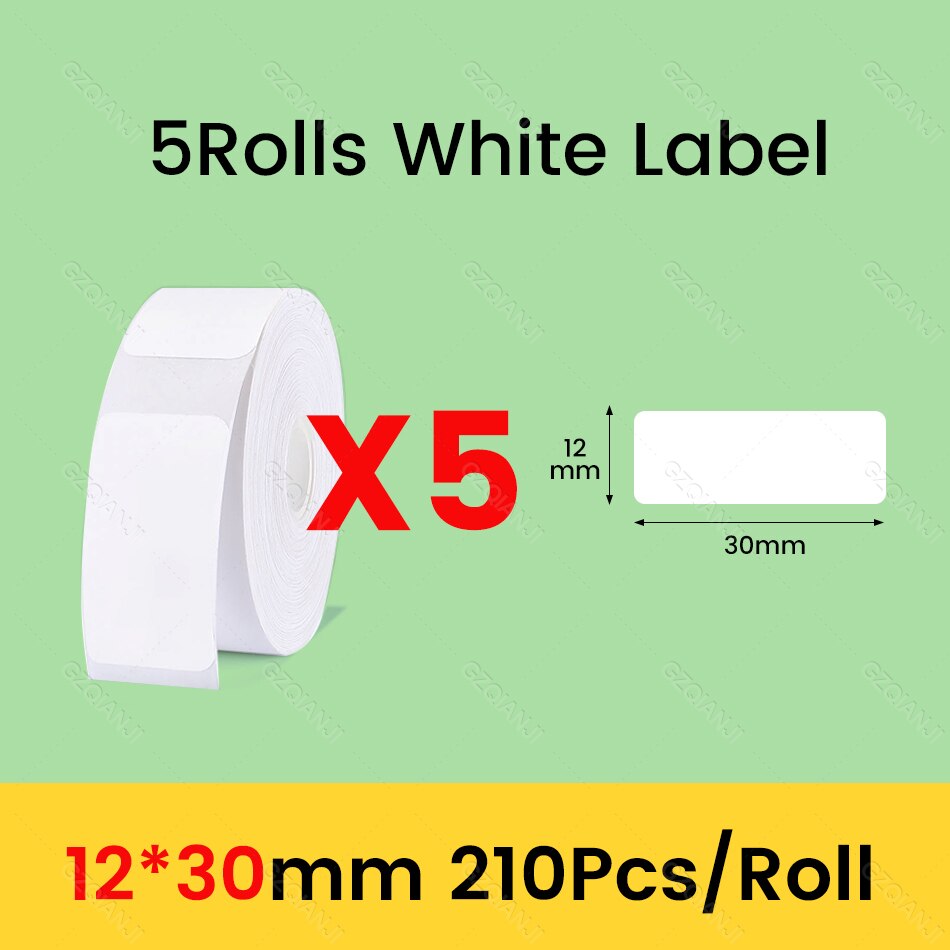 Niimbot D11 D101 D110 Offical Label Sticker Paper Rolls Various sizes of White Color Label Papers 3 5 10 Rolls for Printer USE: PURPLE