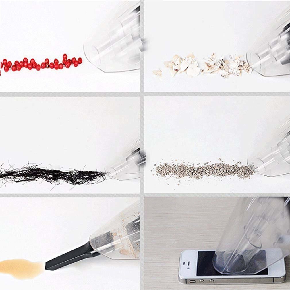 3800pa 100W Household &amp; Car Vacuum Cleaner Portable Cigarette Lighter USB Rechargeable Mini Handheld Vacuum Cleaner for Home Car