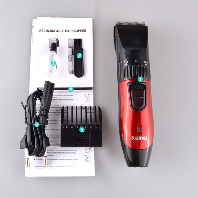 Hair Trimmers Strong Power Electric Rechargeable Hair Clipper Haircut Set Men Barber Hair Cutting Machine Haircut Styling Tool: 06 EU plug