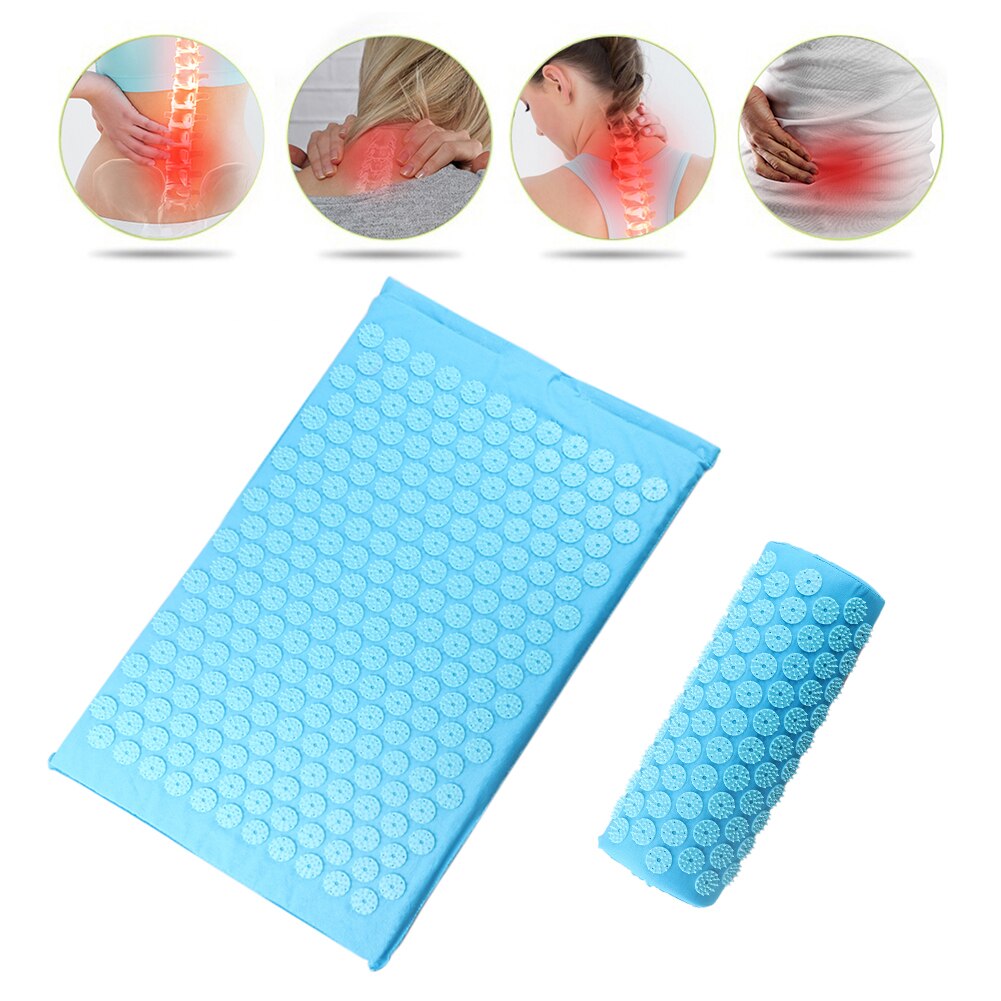 3pcs/Set Acupuncture Acupoint Massage Pillow Relaxation Relief Stress Yoga Pad Spike Relieve Neck Stress Pain Cushion