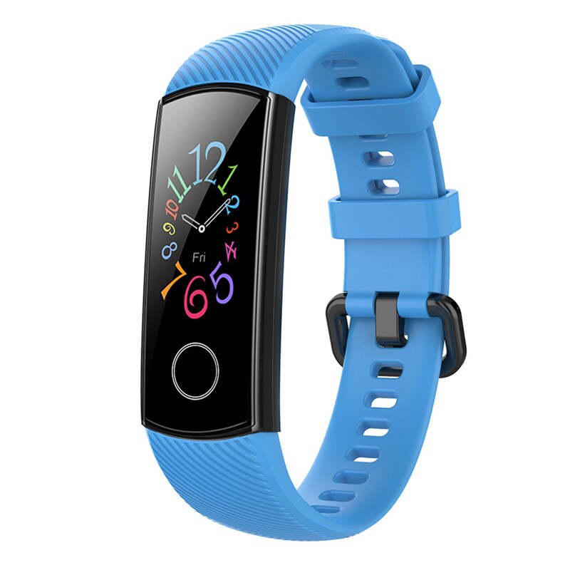 Silikon strap für Honor band 5 4 armband ersatz Handgelenk gurt für Honor band 5 Oxymetrie Schutz Film Für Huawei band 4: Sky blue strap