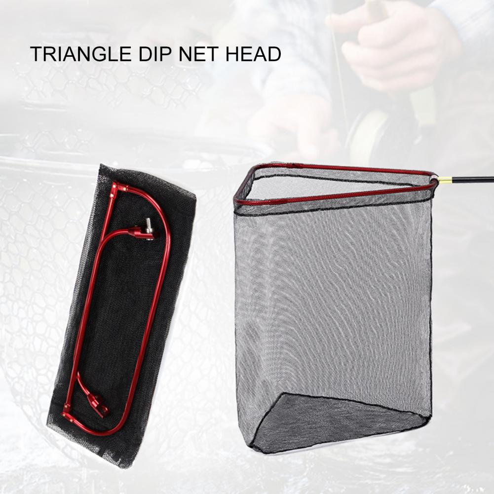 Universal Dip Net Foldable Lightweight Triangle Folding Fishing Brail Net without Rod Fishing Net Landing Net