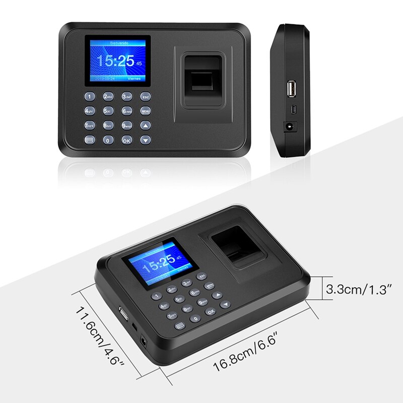 Fingerprint Attendance Machine Biometric Intelligent Fingerprint Time Attendance Machine Time Recorder Machine EU Plug