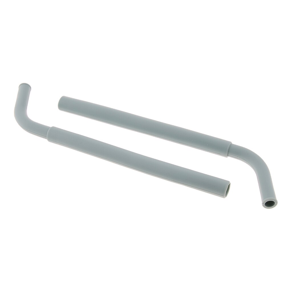 2x Silicone Flexible Reusable Straight Bendy Drinking Straws + Storage Box