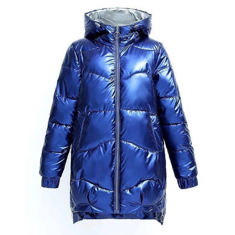 Vinterjacka parkas dam kappa pälskrage huva överrock damjacka parkas tjock varm bomullsvadderad ytterkläder  p997