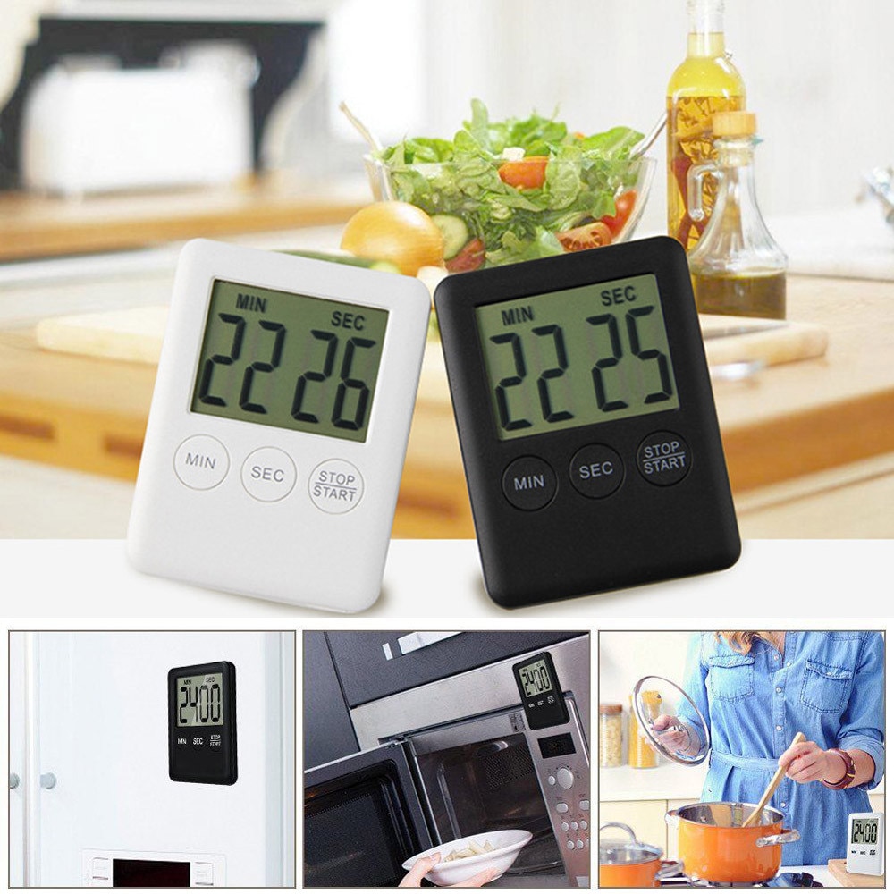 Brand Digital Timer Reminder Alarm LCD Cooking Clock Kitchen Large Count-Down Up Loud Clock Alarm Reminder