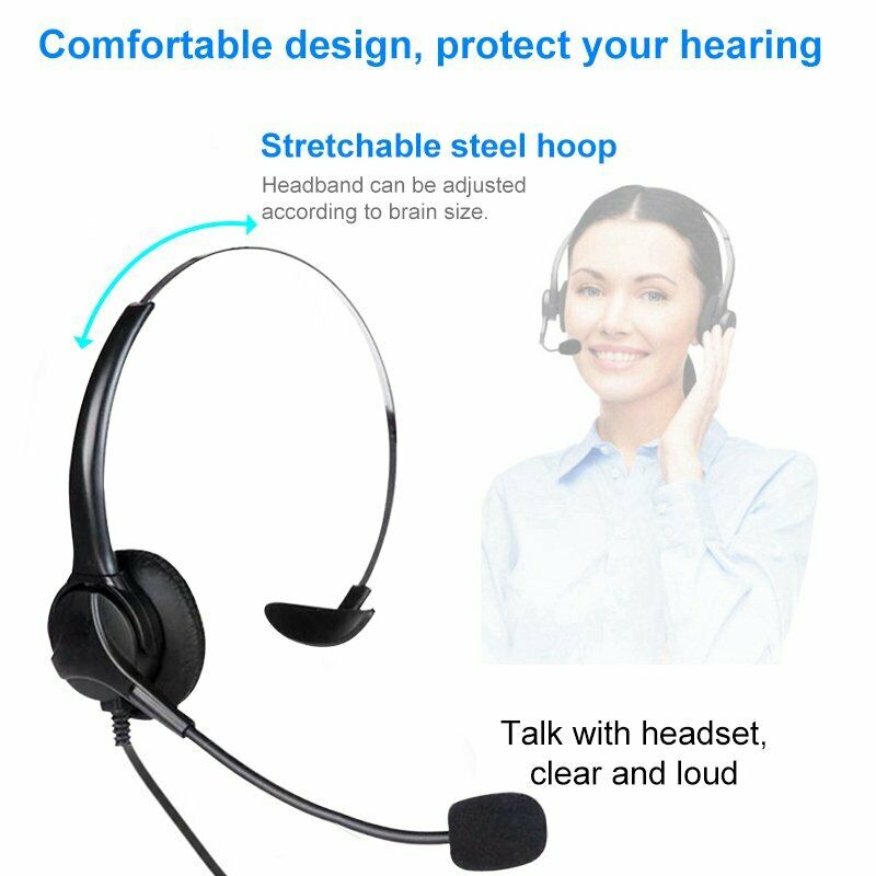 USB Noise Cancelling Microphone Headset Call Centre Office Telephone Corded Wired Office Headset Call Center Conference Skype
