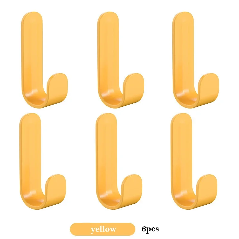 6 stuks zelfklevende enkele badjashaak muurhaken handdoekhaak deurhanger sleuteltas kapstok houder keuken badkamer accessoires: Donker Kaki