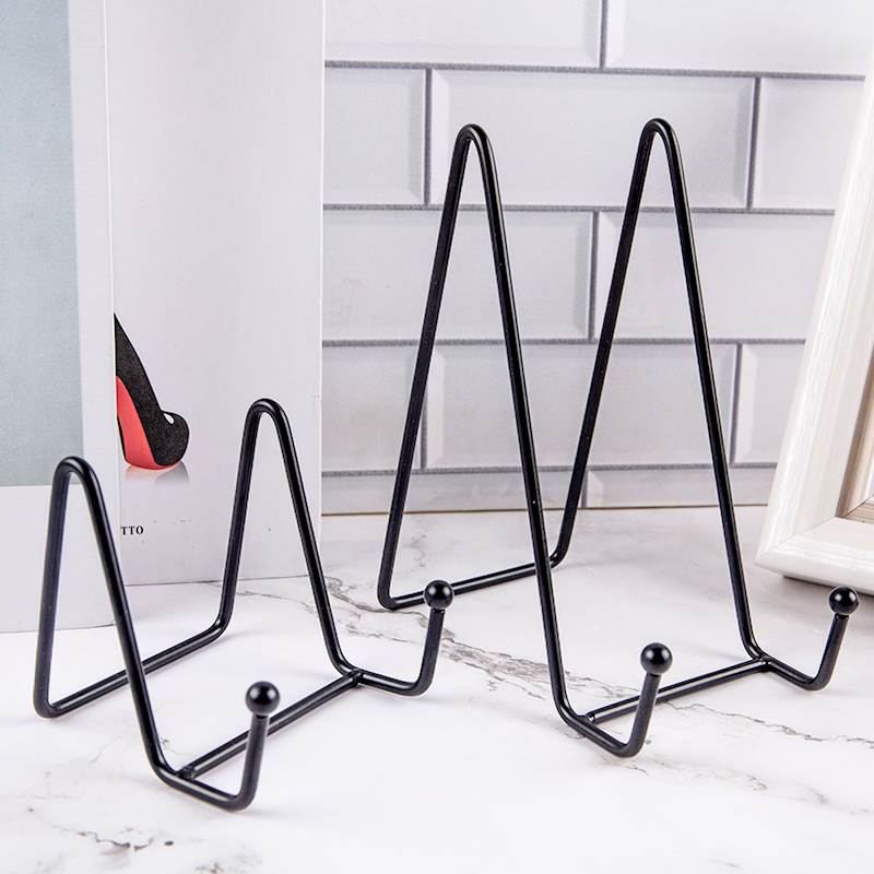 1pc Platte Display Stand Bild Staffelei Metallplatte Ständer Halter Display Bilder Rahmen Foto dekorative Platte Teller Tischplatte Kunst