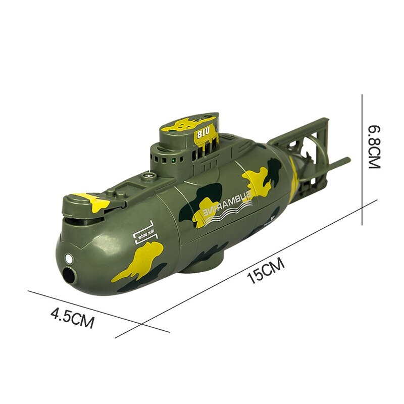 Mini submarino juguete de agua de verano para niños modelo de simulación recargable Barco de juguete