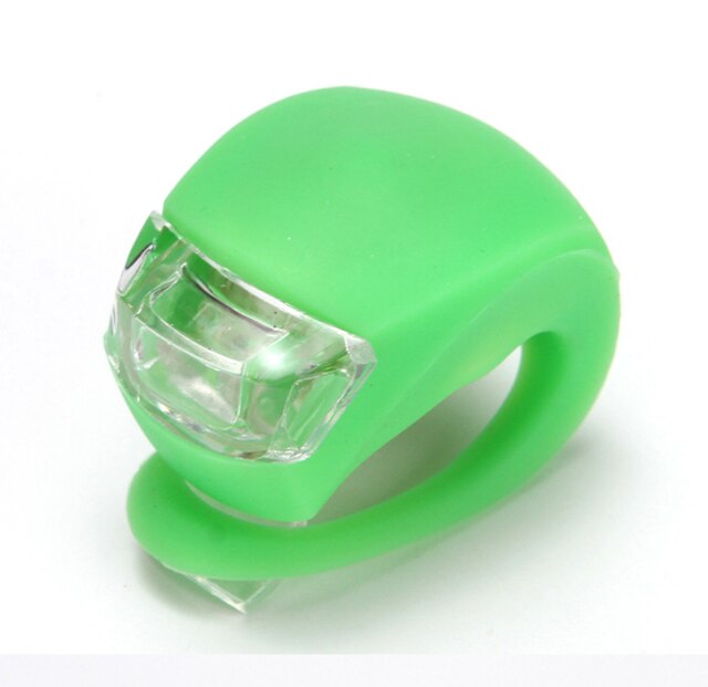 Luces de bicicleta, cabeza LED de silicona rueda de luz delantera de la bicicleta trasera, luz de ciclismo impermeable, luces de advertencia de scooter para niños: Gn shell Green Light