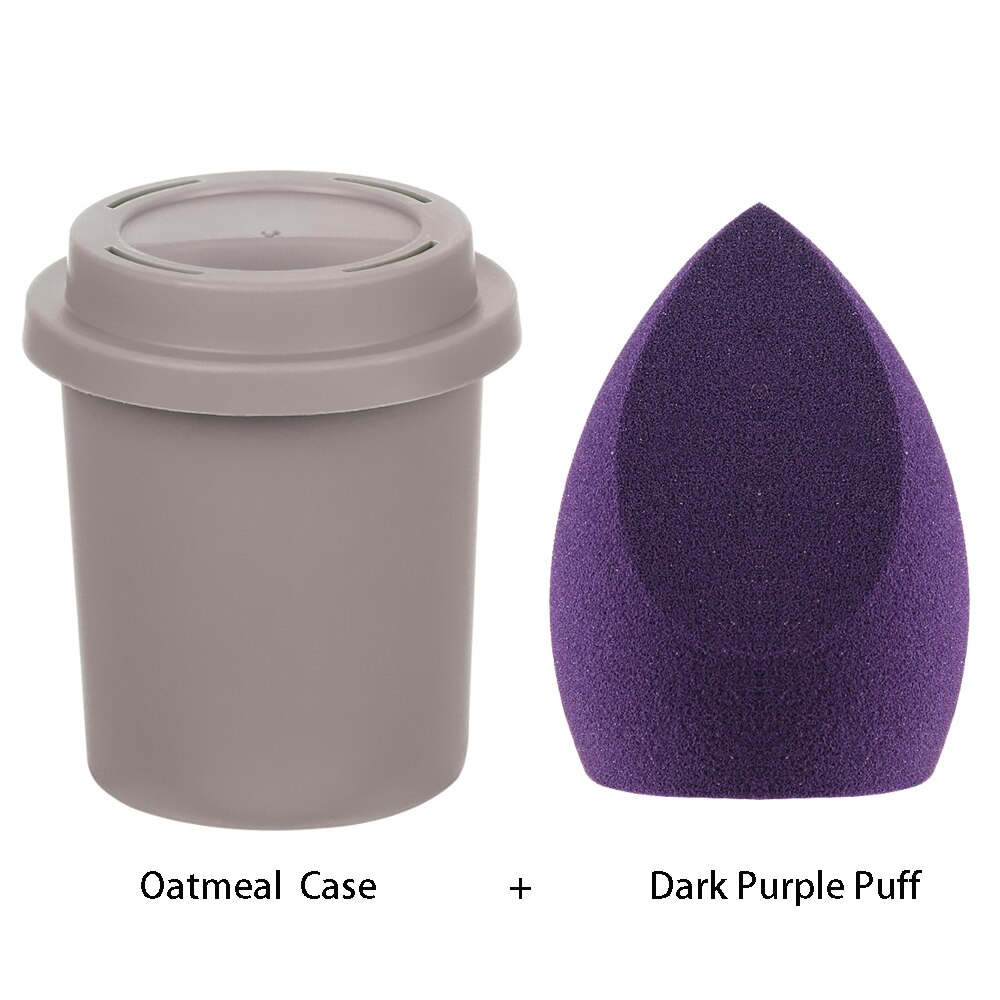 Empty Coffee Cup Shape Beauty Sponge Holder Stand Powder Puff Display Stand Mildew Proof Powder Puff Dry Box Set: Set 4