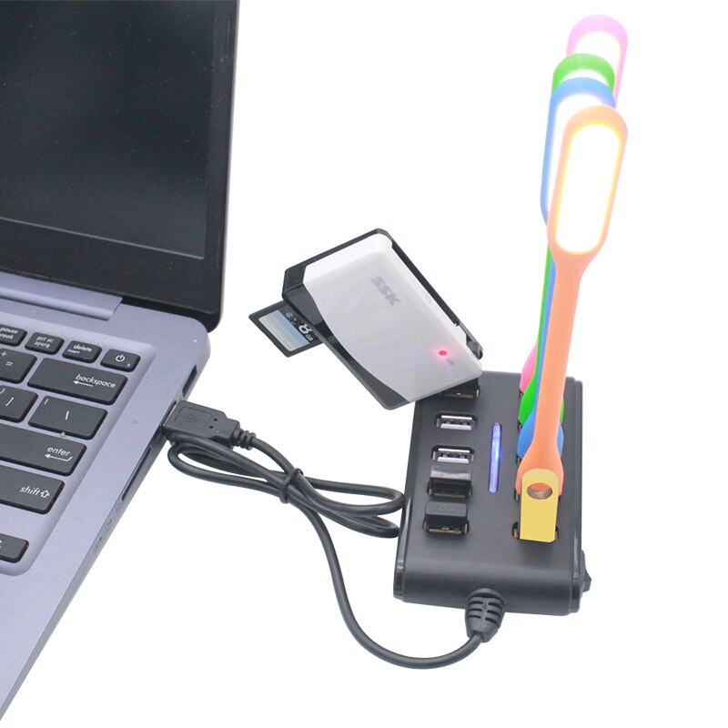 Usb 2.0 Hub Usb Hub 2.0 10 Poort Meerdere Expander High Speed Multi Usb Splitter Hub 2.0 Usb Hub Voor pc Laptop