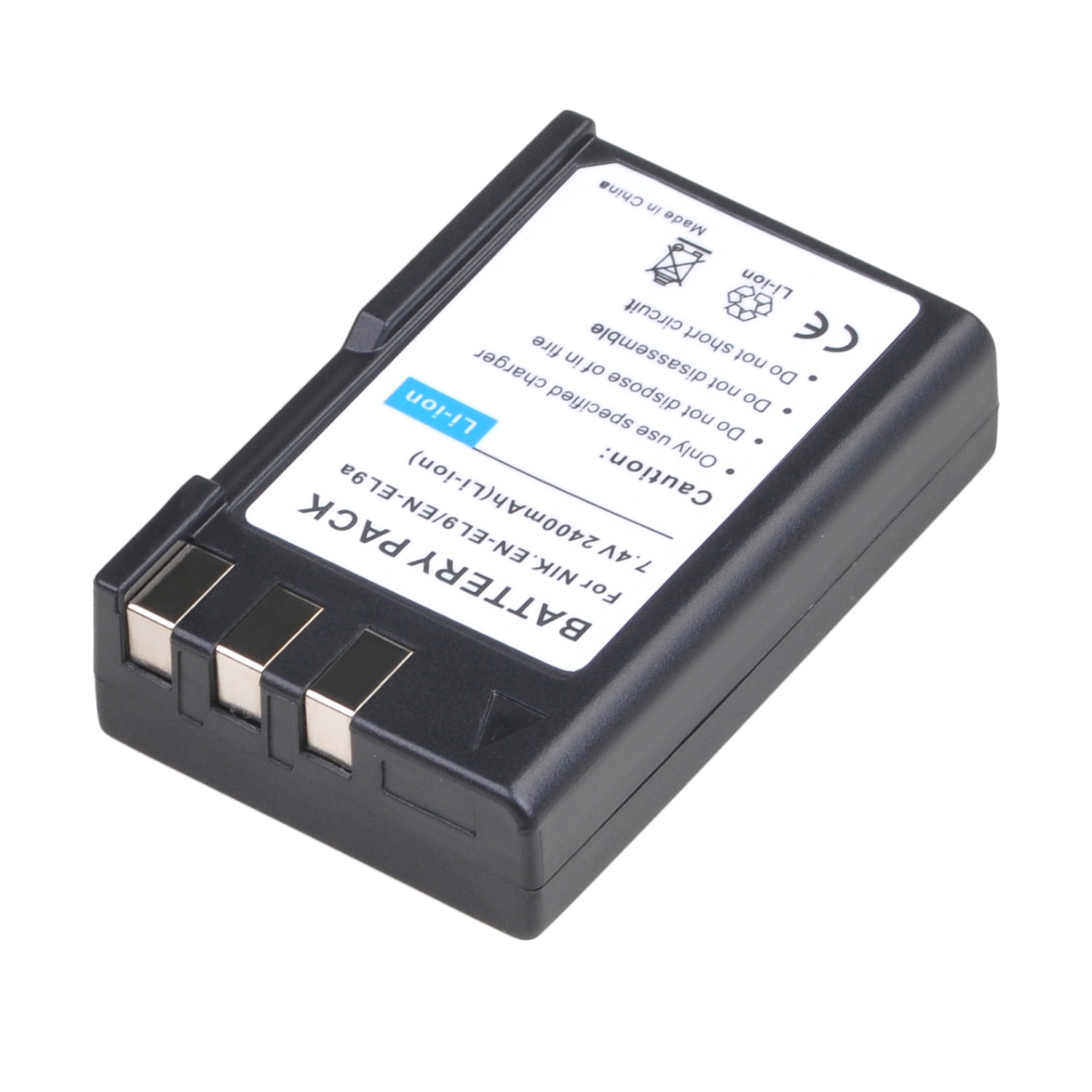 4 x 2400 mah en  el9a en -el9 en el9 el9a kamera li-ion batteri til nikon enel 9 d40 d60 d40x d5000 d300 l15 batterier