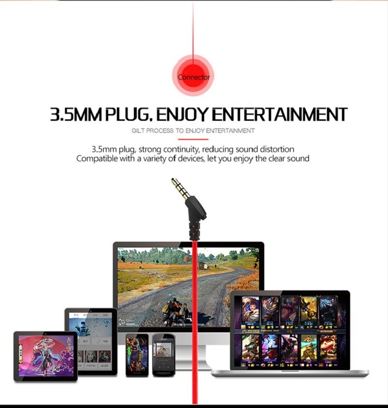 Gaming Headset Telefon PC Kopfhörer Verdrahtete ohrhörer mit Mic Volume Control Stereo Noise Cancelling Ohrhörer für Telefon Xbox Gamer PS4