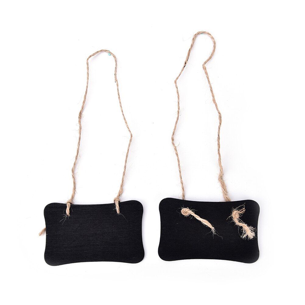 2Pcs Wooden chalkboard with hang string Mini Blackboard Chalkboard Pegs Clips Party Direction Signs Message Boards Stands