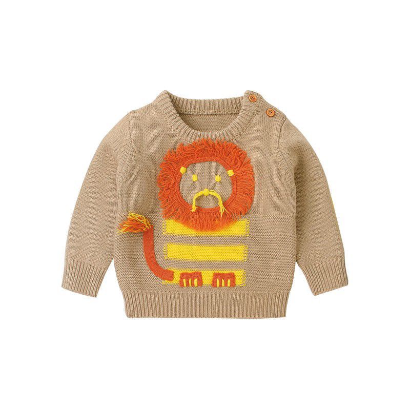 Cx-crianças outono bebê menino menina dos desenhos animados animal impressão camisola casual outerwear casaco roupas: K / M