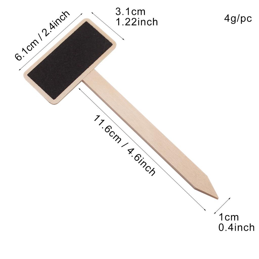 Pack of 20pcs Mini Wooden Blackboard Memo Message Board Sign for Home Kitchen Garden