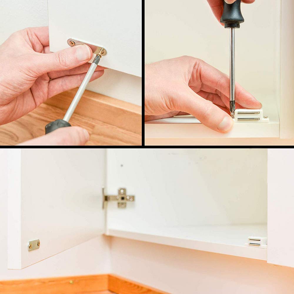 12-teilige Schrank- und Küchenmöbel-Magnetverschlüsse für Schranktüren, weißer Kunststoff, starker, leistungsstarker Magnetverschluss