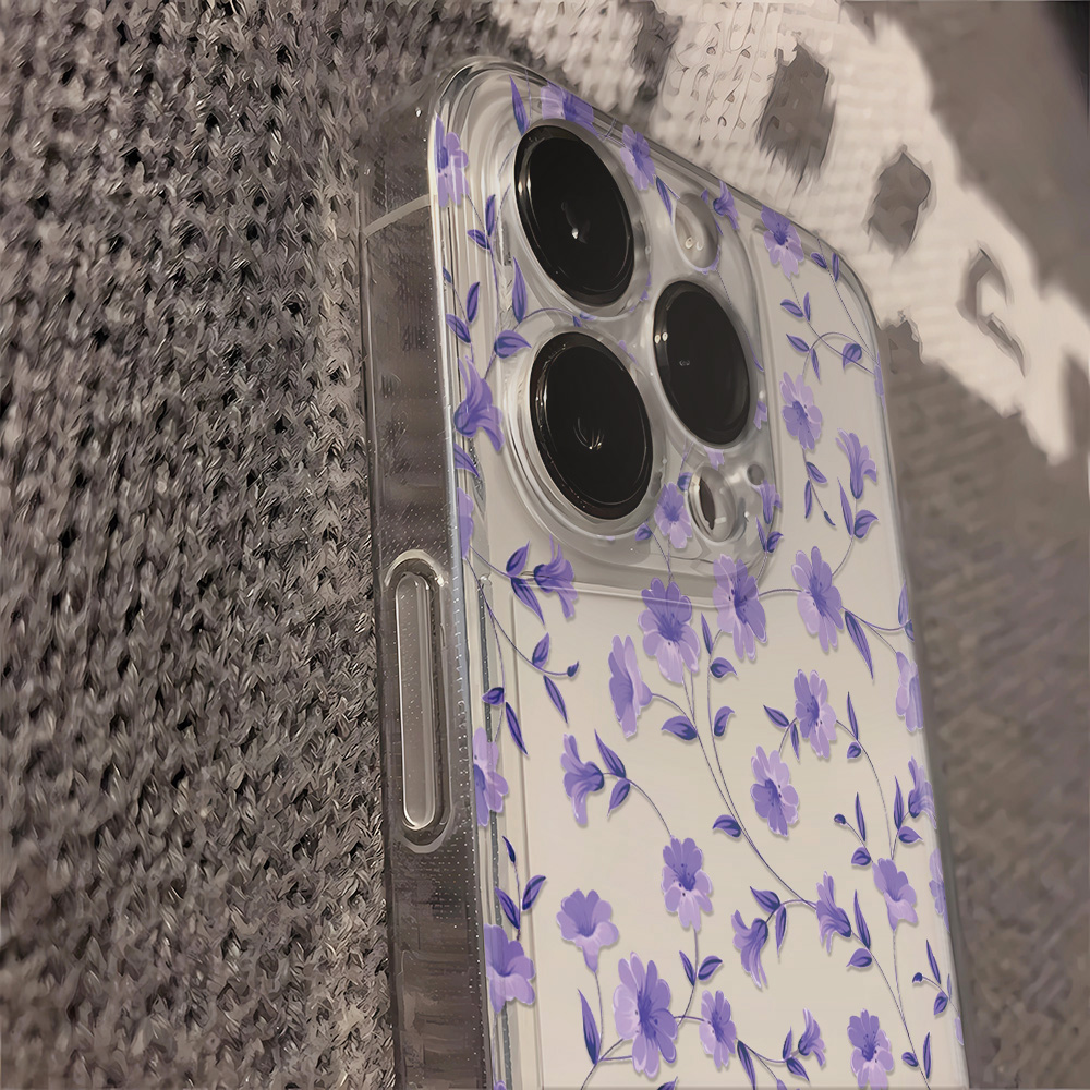Purple Trumpet Flower Phone Case For IPhone 16 16E 15 14 13 Pro Max Case For IPhone 11 12 XS XR 7 8 Plus Cover Funda Bumber