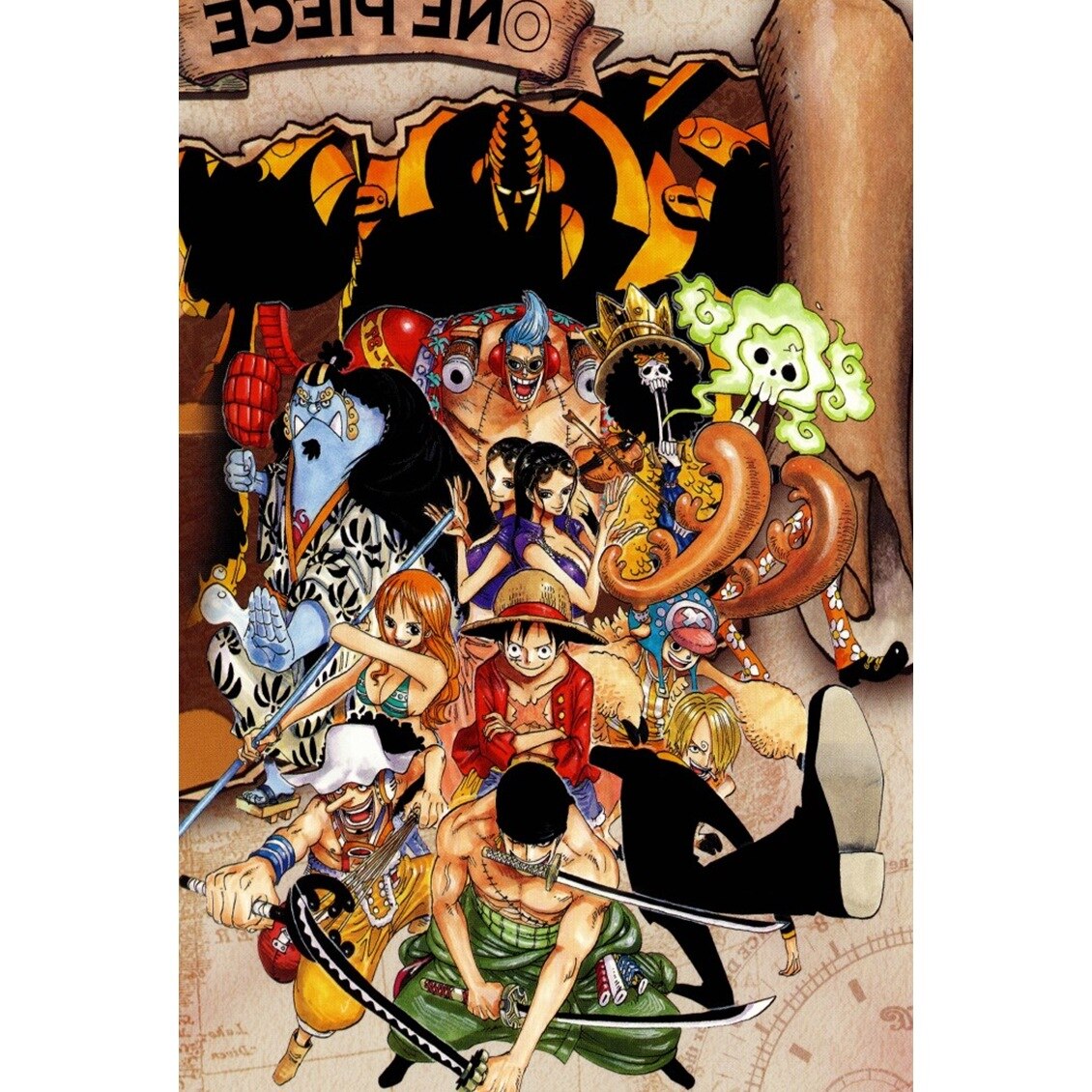 Pirates One Piece Jigsaw Puzzle 5000 Pieces Super King Jigsaw Puzzle 1000 Pieces of Wood Adult Luffy Cartoon: 10 Person New Journey Wood 1000 Pieces for Large Poster