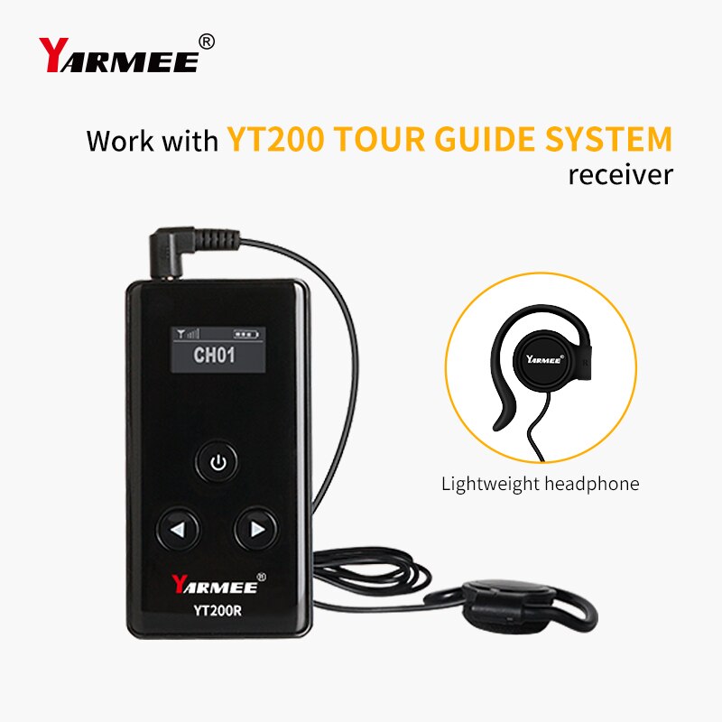 YARMEE Professionelle Kopfhörer 3,5mm Stecker Jack Verdrahtete Einzel Kopfhörer Ohr Hängen Geeignet Überwachung Radio Tour Guide System