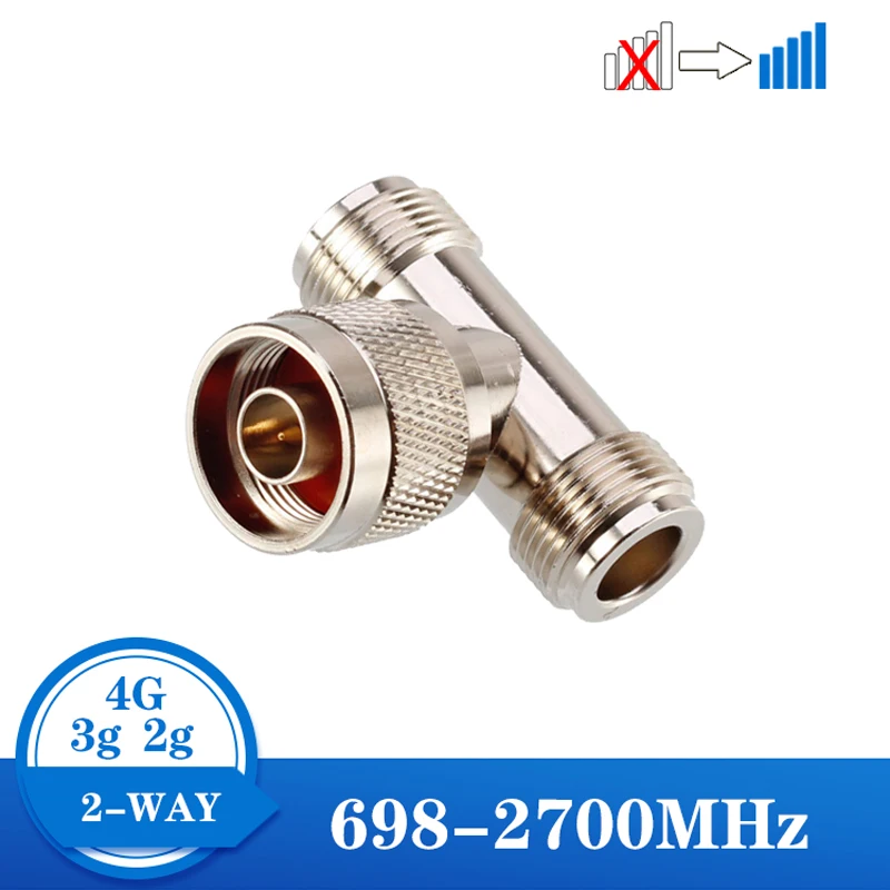 Repetidor do impulsionador do sinal do telefone celular, amplificador celular, divisor de 2 vias, divisor para 2G, 3G, 4G, 698 ~ 2700MHz