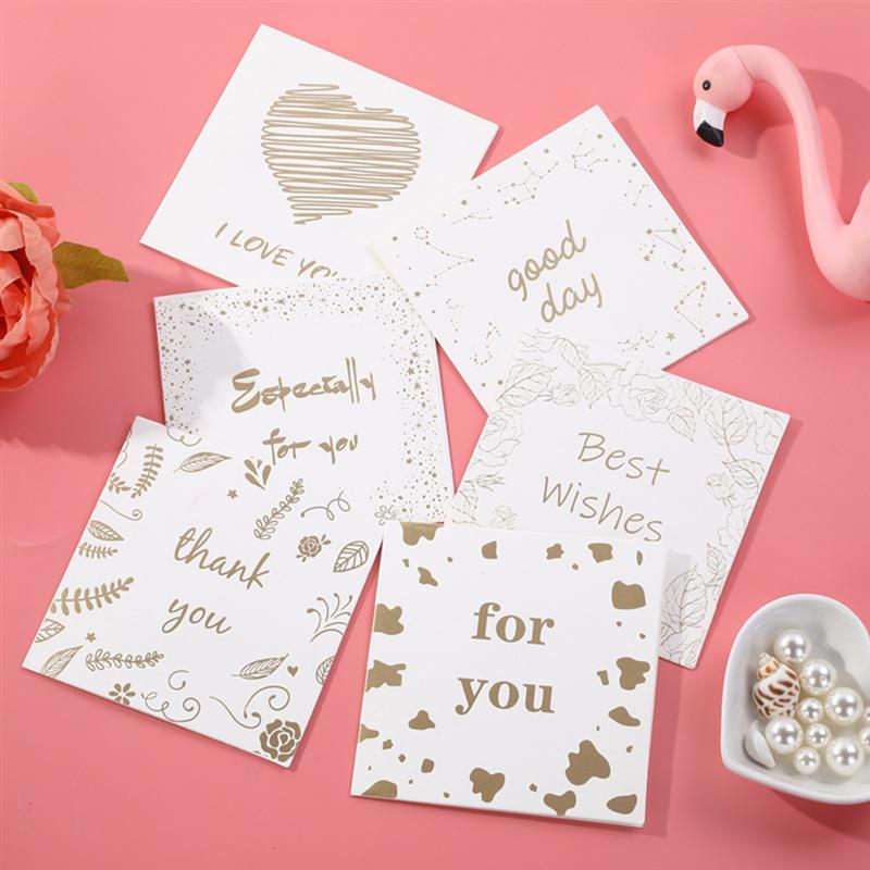 12 Sheets Party Invitation Cards Blessing Card Congratulation Cards Simple Fresh Greeting Cards for Party Home Festival