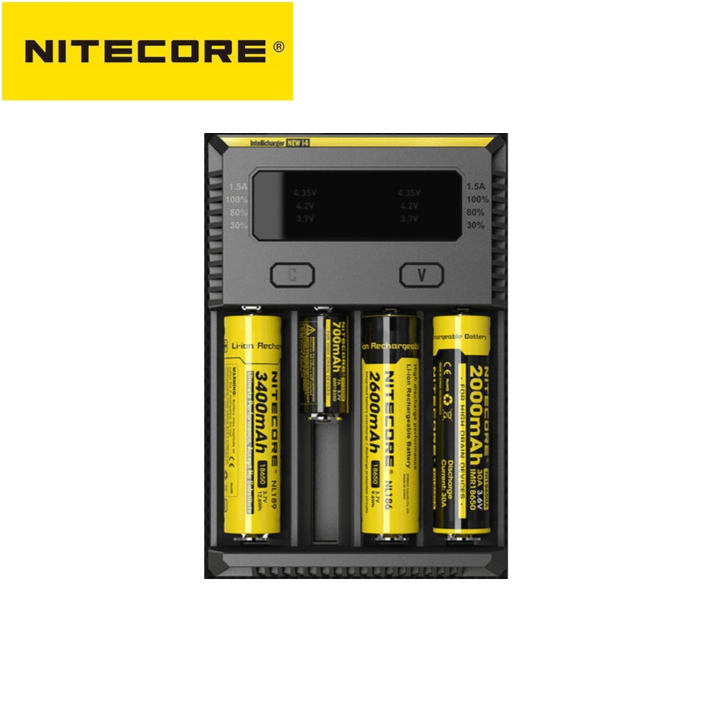 Nitecore I2 I4 Digi Lader Lcd Intelligente Circuits Li-Ion Voor 26650 18650 16340 14500 Aaa Batterijlader