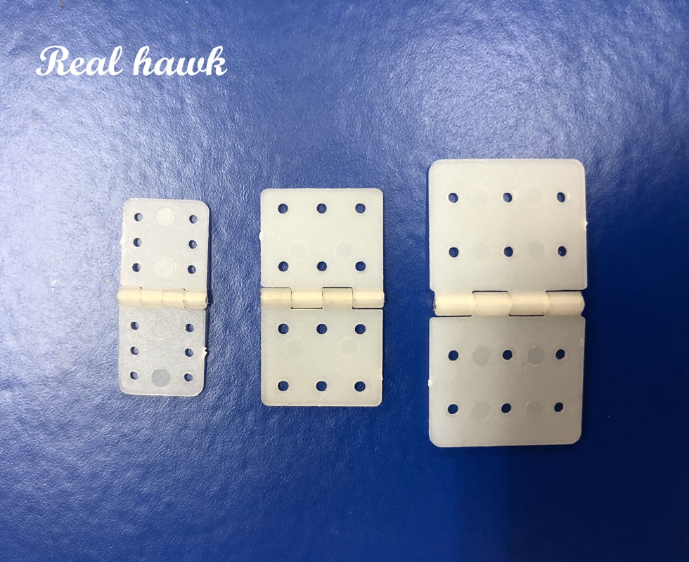 10 Uds. De bisagra de nailon con fijación W12xL24mm/W16xL29mm/W20xL36mm para partes de aviones RC, reemplazo de aeromodelismo,