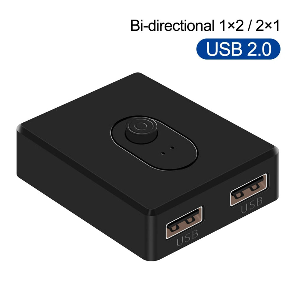 Usb 3.0 -kytkimen valitsin kvm-kytkin 2 in 1 lähtö usb-kytkin usb 2.0 kaksisuuntainen jakaja tulostimen, näppäimistön ja hiiren jakamiseen: Ruskea