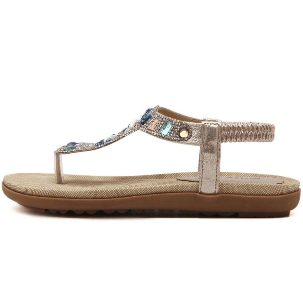 SIKETU Brand Women Shoes Summer Women Sandals Rhinestone Flats With Leisure Beach Shoes
