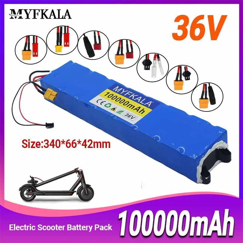 2025 100% New10S3P 36V 100Ah 36v Batteria per scooter elettrico 18650 Al litio M365 Scooter elettrico 36v Batteria Scooter