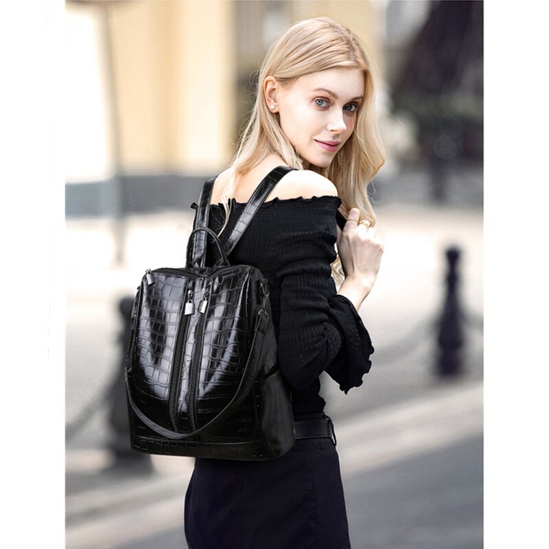 Vento Marea Neue Frauen Rucksäcke Schulter Tasche Leder Weibliche Vintage Große Daypack Multi-funktionale Dame Mädchen Reise Bagpack