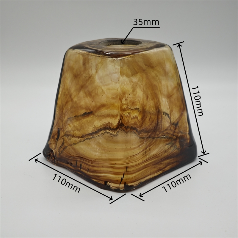 Glas Lampen schirm gepaart mit allen Kupfer Lampen kopf mit Schalter DIY Pendel leuchte Lampen schirm verdickt transparentes Braun glas: Black
