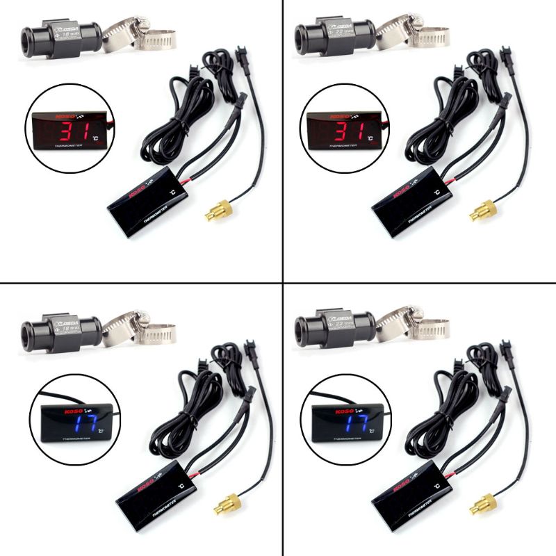 Motorcycle Thermometer Universal Digital Moto Water Temp Digital Display Temperature Gauge Meter