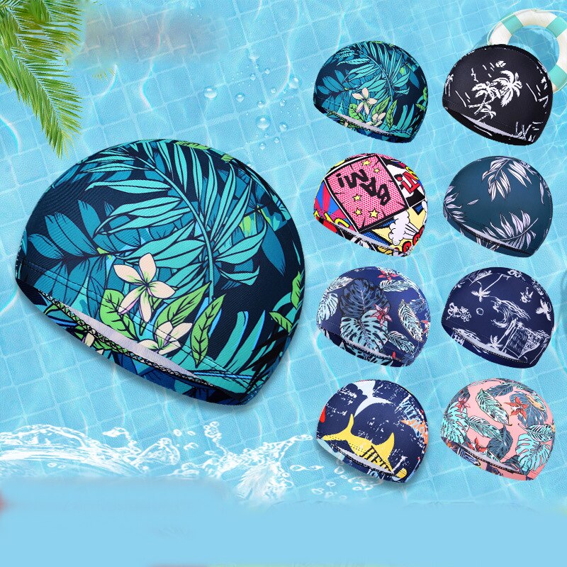 Gorro de natación Unisex para niña y mujer, gorro de baño de pelo largo, gorro de baño para nadar, talla libre, deporte en piscina, turbante de silicona elástico