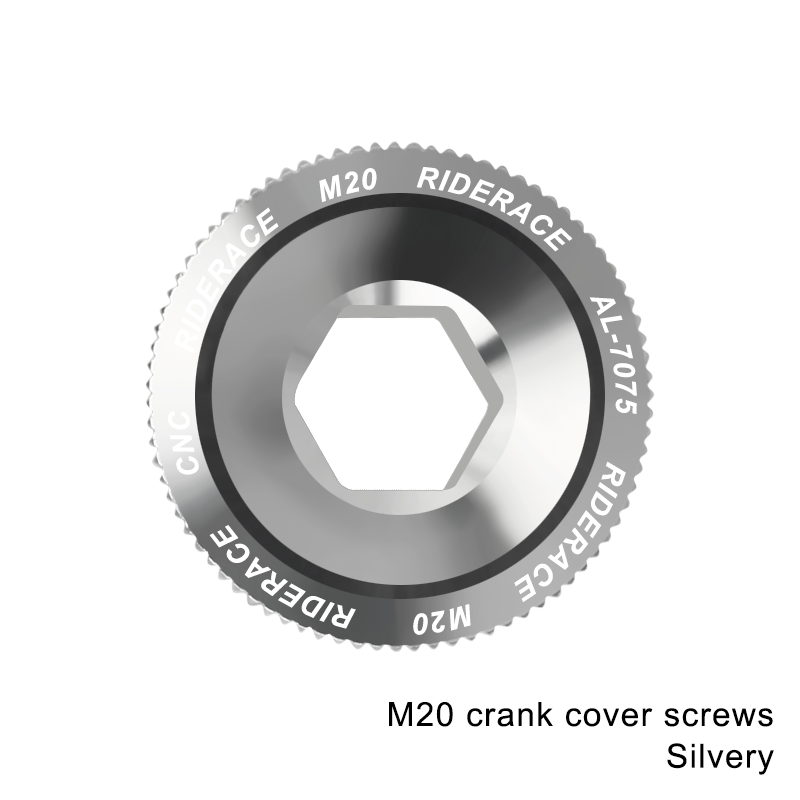 Boulon de fixation de bras de manivelle de vélo, écrou de pédalier en alliage d'aluminium, couvercle de manivelle de vélo vtt, bouchon à vis M18 M20 boulon pour capuchon de boulon de manivelle Shimano: Orange
