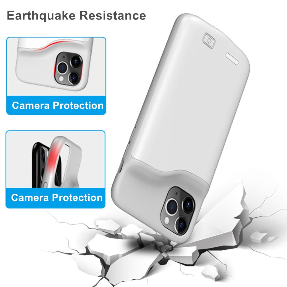 6000 mah til iphone 11 11 pro 11 pro max batterioplader cover smartphone cover power bank til iphone 11 pro max oplader cover