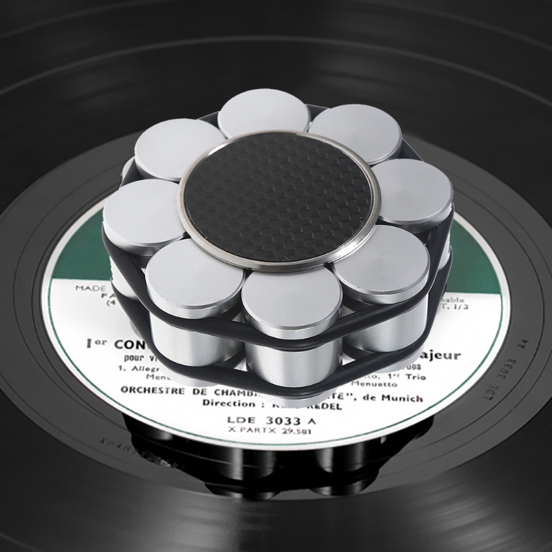 594F morsetto bilanciato a disco materiale in alluminio LP giradischi in vinile stabilizzatore a disco in metallo peso Record