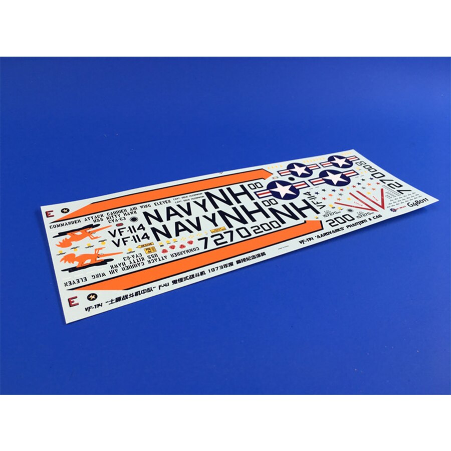 GALAXY G48011 G72011 1/48 1/72 Scale F-4J VF-114 Aardvarks 1970 Decal for Academy Airplane Model