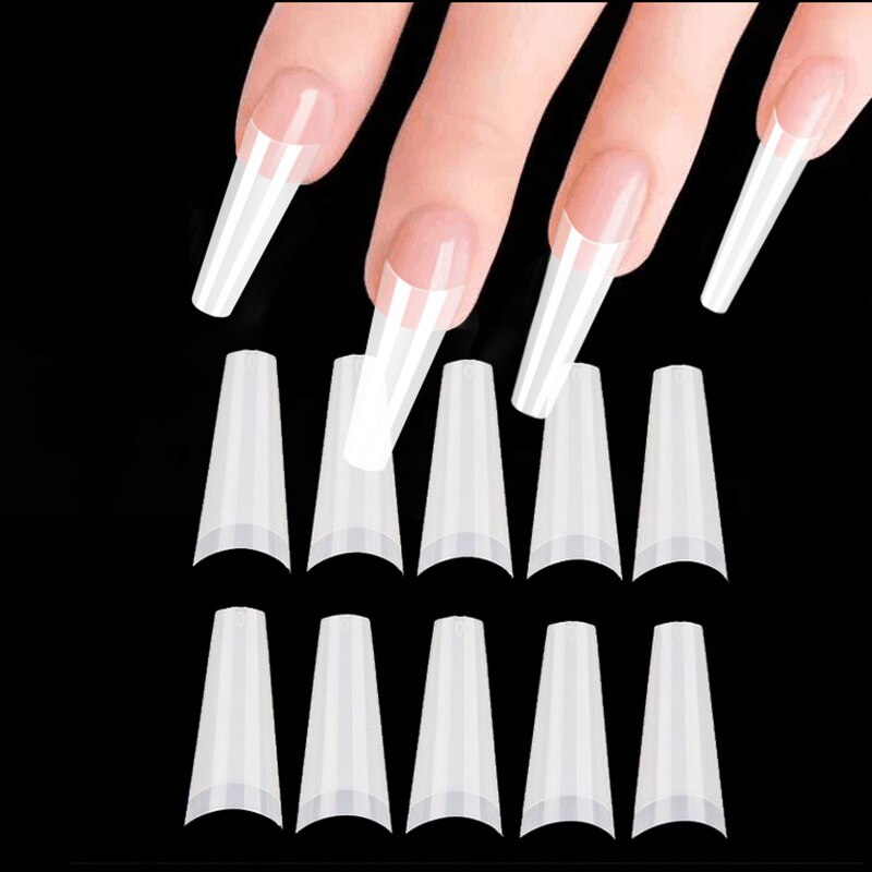 100 Stks/pak Acryl Valse Valse Nail Art Vingernagel Ovale Professionele Abs Volledige Cover Wees Fasle Nagels Manicure Tips