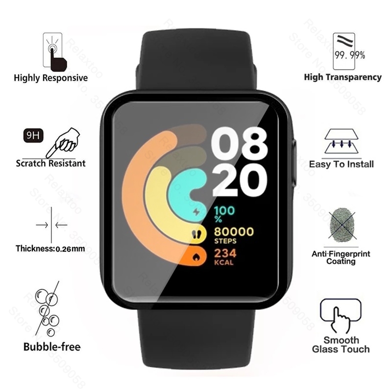 360 ° pełna ochrona poszycie TPU zderzak Screen Protector Case dla Xiaomi Redmi Mi zegarek Lite światło inteligentne akcesoria, nie szkło